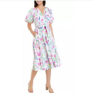 FLORAL PAISLEY DRESS SIZE 1X POCKETS CROWN AND IVY